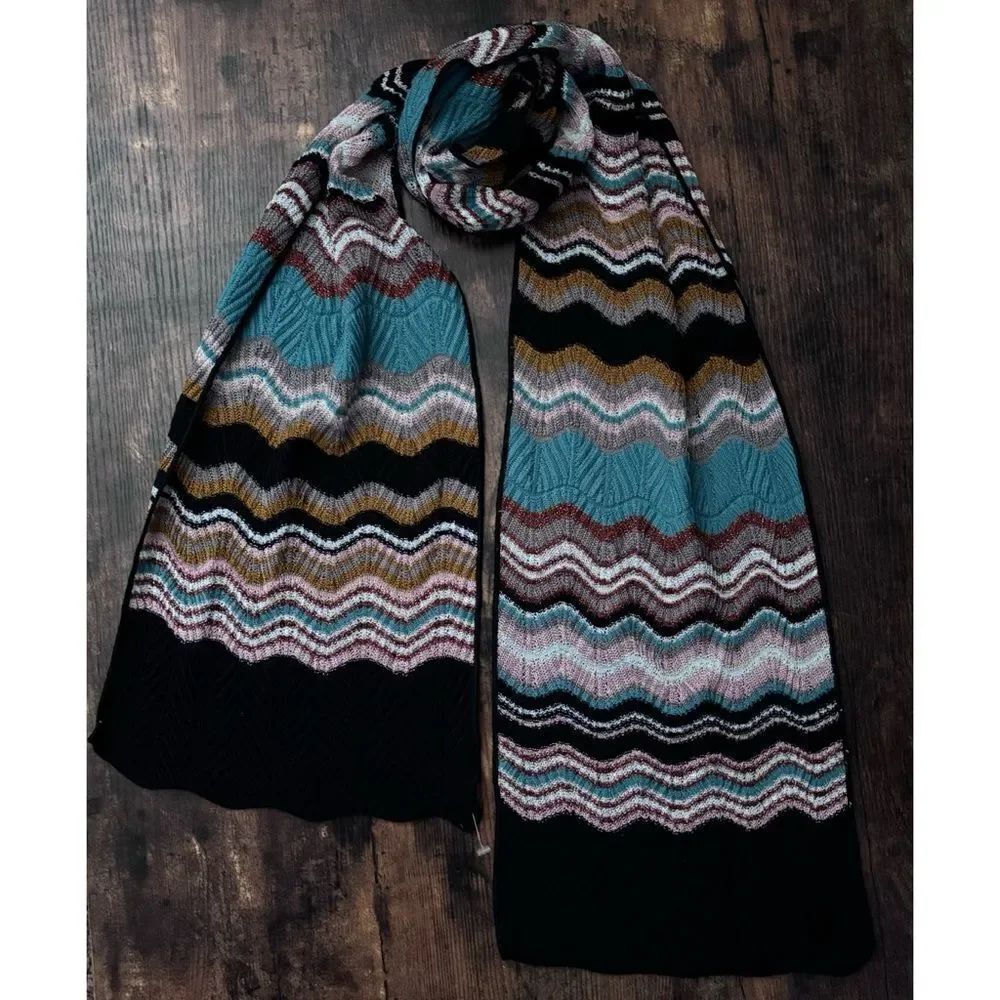 Missoni Silk Waves 74” Long Scarf / excellent